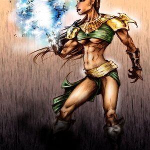 Muscular Sorceress